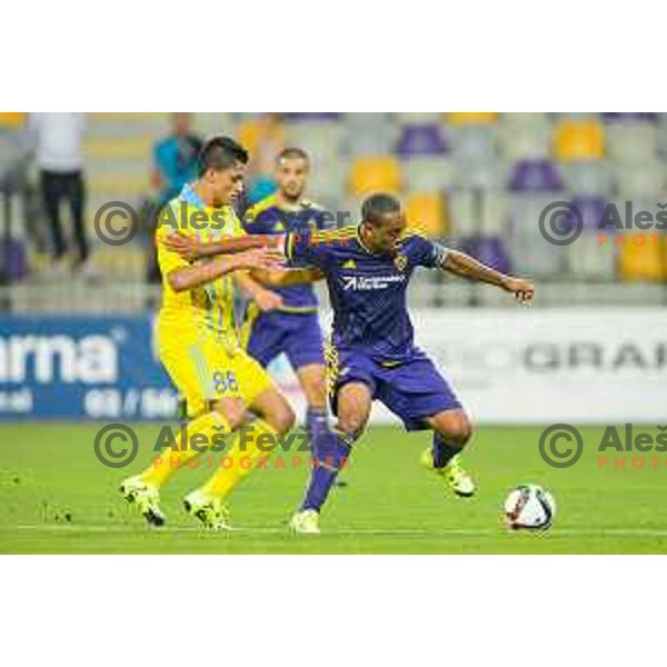 Roger Canas, Marcos Tavares in action during football match NK Maribor - FC Astana, Champions league qualification, 14.7.2015, Maribor, Ljudski Vrt