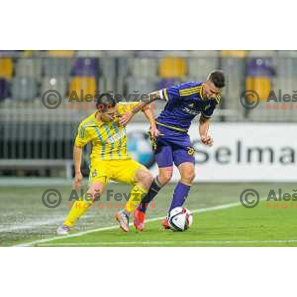 Petar Stojanovic, Nemanja Maksimovic in action during football match NK Maribor - FC Astana, Champions league qualification, 14.7.2015, Maribor, Ljudski Vrt