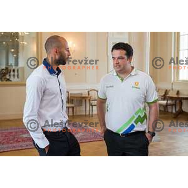 Reception for Slovenian national woman basketball U18 team by the President of Slovenia Borut Pahor in Presidential Palace, Ljubljana, Slovenia, on July 12th, 2015.