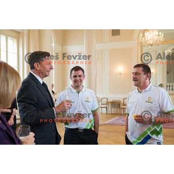 Reception for Slovenian national woman basketball U18 team by the President of Slovenia Borut Pahor in Presidential Palace, Ljubljana, Slovenia, on July 12th, 2015.