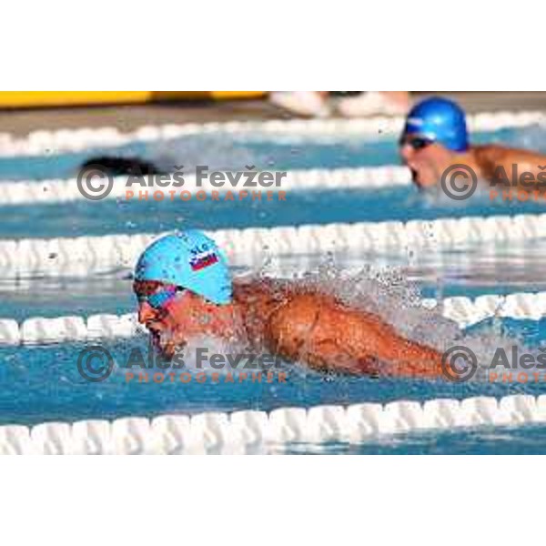Robert Zbogar of Slovenia during International Swimming meeting Telekom Slovenije 2015 in Radovljica on July 18, 2015