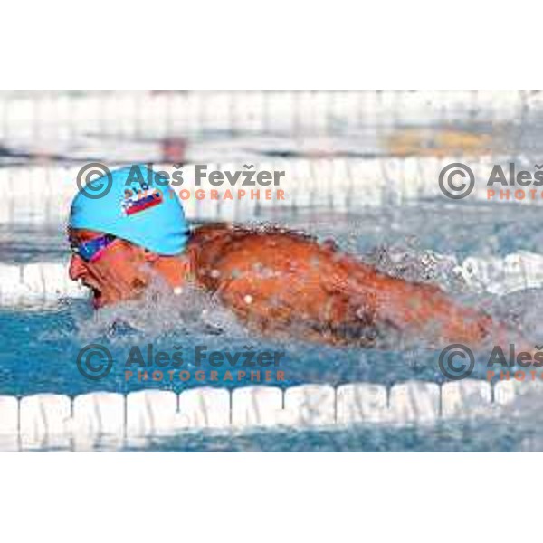 Robert Zbogar of Slovenia during International Swimming meeting Telekom Slovenije 2015 in Radovljica on July 18, 2015