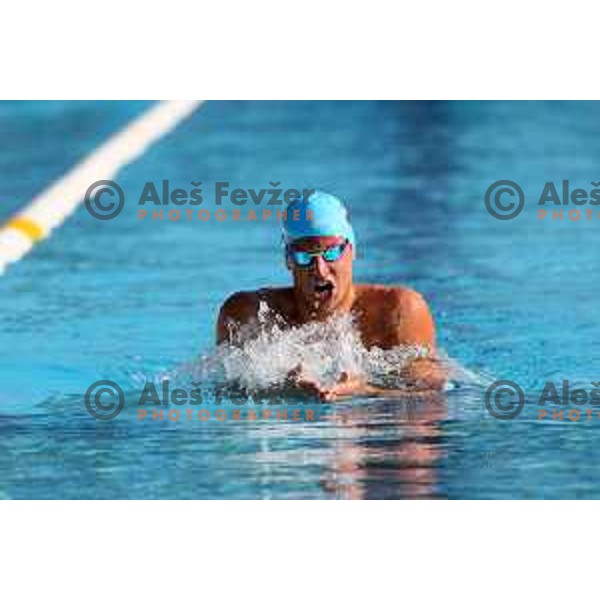 Robert Zbogar of Slovenia during International Swimming meeting Telekom Slovenije 2015 in Radovljica on July 18, 2015