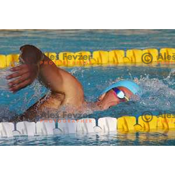 Robert Zbogar of Slovenia during International Swimming meeting Telekom Slovenije 2015 in Radovljica on July 18, 2015