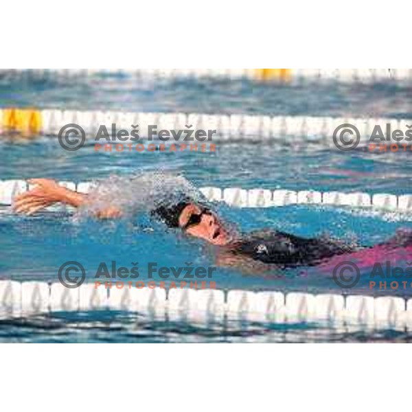 Anja klinar of Slovenia during International Swimming meeting Telekom Slovenije 2015 in Radovljica on July 18, 2015