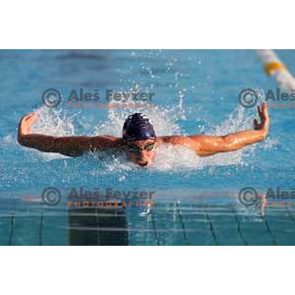 Zan Hrovatin during International Swimming meeting Telekom Slovenije 2015 in Radovljica on July 18, 2015