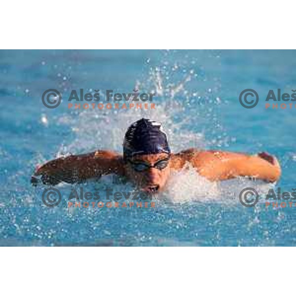 Zan Hrovatin during International Swimming meeting Telekom Slovenije 2015 in Radovljica on July 18, 2015