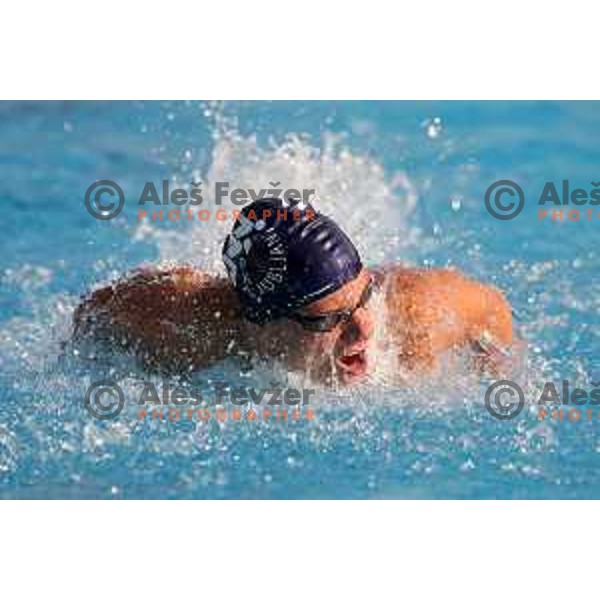 Zan Hrovatin during International Swimming meeting Telekom Slovenije 2015 in Radovljica on July 18, 2015
