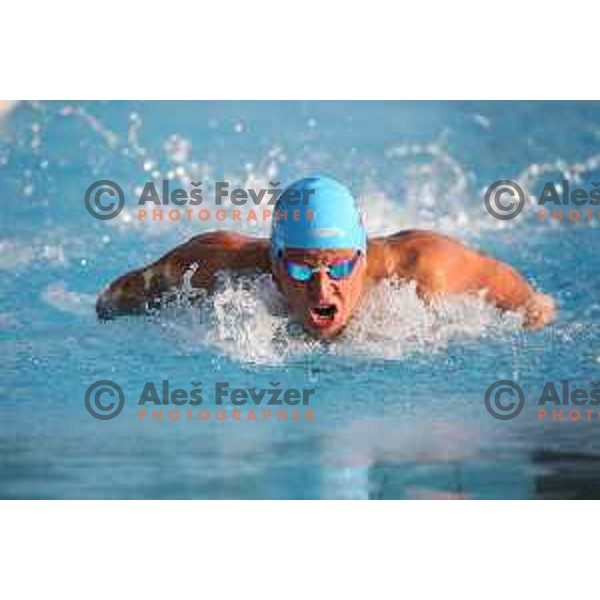 Robert Zbogar of Slovenia during International Swimming meeting Telekom Slovenije 2015 in Radovljica on July 18, 2015