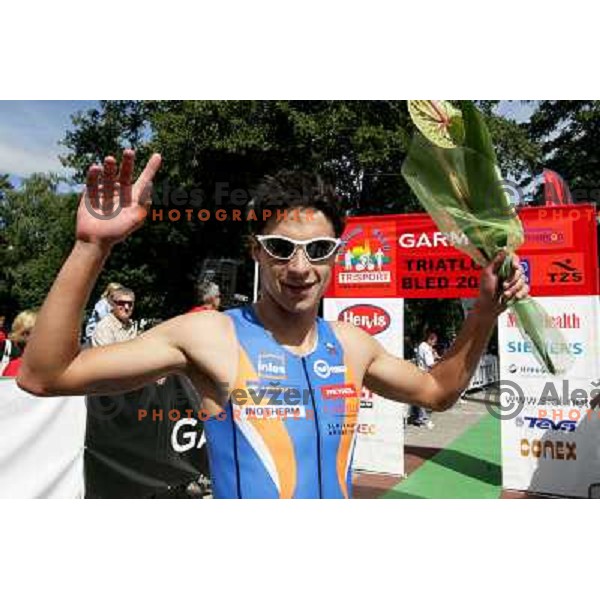 Bojan Cebin, zmagovalec Olympic Triatlona Bled 2007 