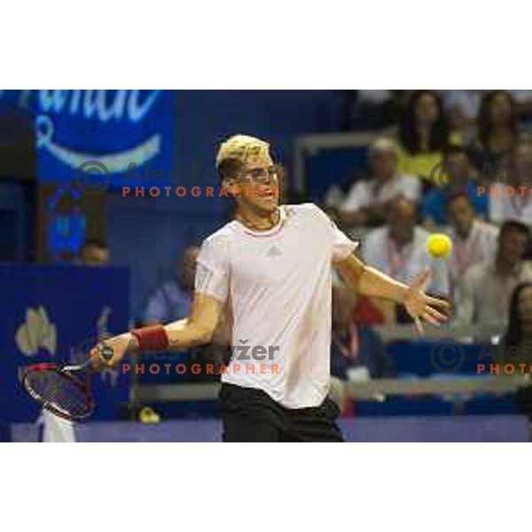 Dominic Theim (AUS) in action during final match of 26. Konzum Croatia Open Umag, ATP tennis tournament in Umag, Croatia on July 26th, 2015.