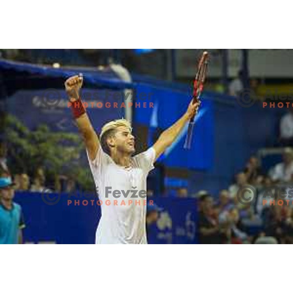 Dominic Theim (AUS) in action during final match of 26. Konzum Croatia Open Umag, ATP tennis tournament in Umag, Croatia on July 26th, 2015.
