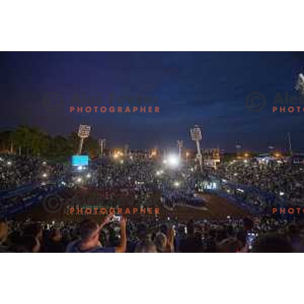 Action during final match of 26. Konzum Croatia Open Umag, ATP tennis tournament in Umag, Croatia on July 26th, 2015.