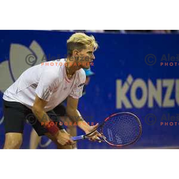 Dominic Theim (AUS) in action during final match of 26. Konzum Croatia Open Umag, ATP tennis tournament in Umag, Croatia on July 26th, 2015.