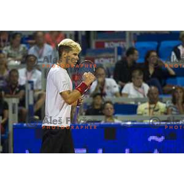 Dominic Theim (AUS) in action during final match of 26. Konzum Croatia Open Umag, ATP tennis tournament in Umag, Croatia on July 26th, 2015.