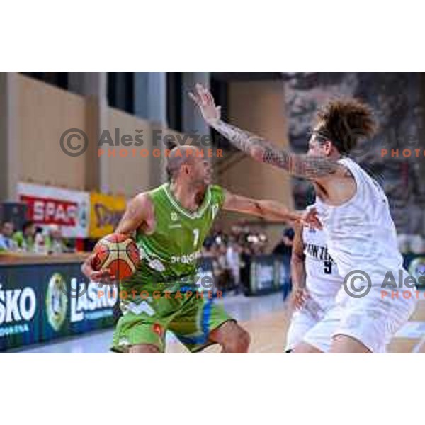Nebojsa Joksimovic of Slovenia in action during friendly basketball match Slovenia - New Zealand in preparation for EuroBasket 2015, played in Kidričevo, Slovenia on July 30, 2015