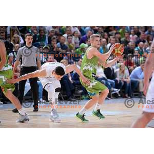 Luka Rupnik of Slovenia in action during friendly basketball match Slovenia - New Zealand in preparation for EuroBasket 2015, played in Kidričevo, Slovenia on July 30, 2015