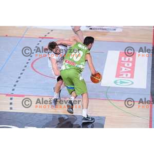Mitja Nikolic of Slovenia in action during friendly basketball match Slovenia - New Zealand in preparation for EuroBasket 2015, played in Kidričevo, Slovenia on July 30, 2015