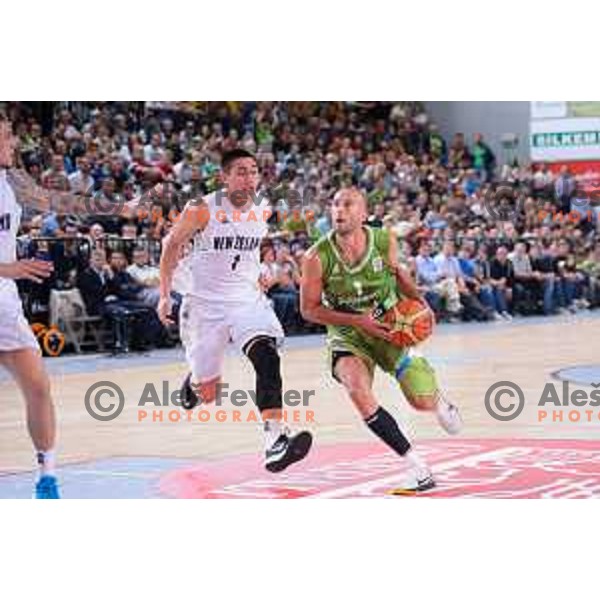 Nebojsa Joksimovic of Slovenia in action during friendly basketball match Slovenia - New Zealand in preparation for EuroBasket 2015, played in Kidričevo, Slovenia on July 30, 2015