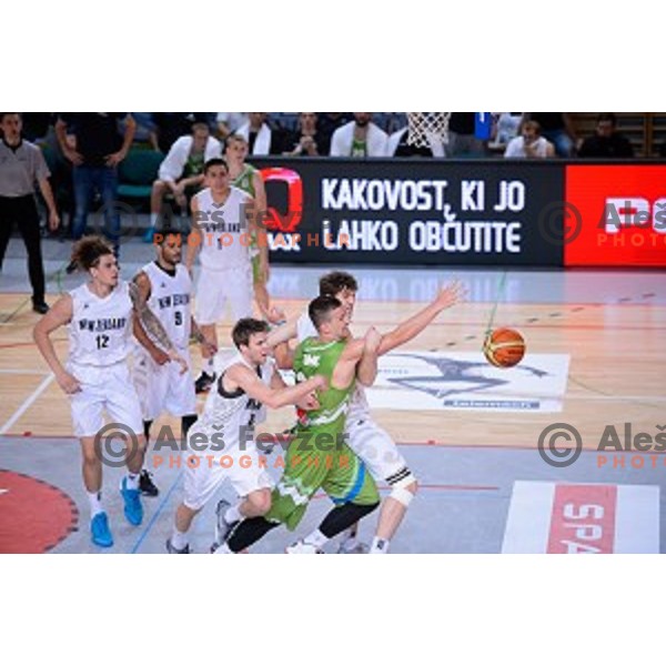 Alen Omic of Slovenia in action during friendly basketball match Slovenia - New Zealand in preparation for EuroBasket 2015, played in Kidričevo, Slovenia on July 30, 2015