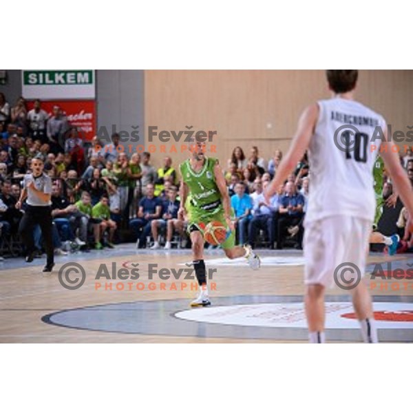 Nebojsa Joksimovic of Slovenia in action during friendly basketball match Slovenia - New Zealand in preparation for EuroBasket 2015, played in Kidričevo, Slovenia on July 30, 2015