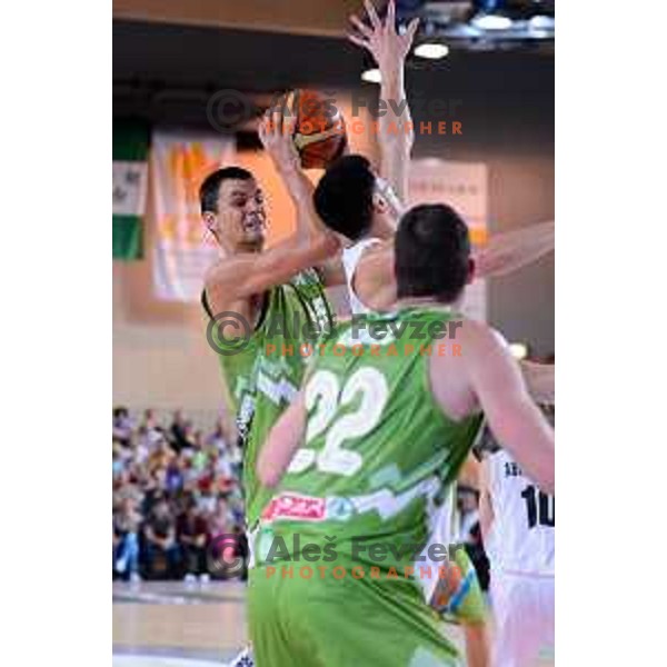 of Slovenia in action during friendly basketball match Slovenia - New Zealand in preparation for EuroBasket 2015, played in Kidričevo, Slovenia on July 30, 2015