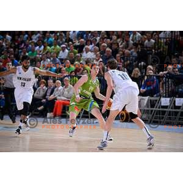 of Slovenia in action during friendly basketball match Slovenia - New Zealand in preparation for EuroBasket 2015, played in Kidričevo, Slovenia on July 30, 2015