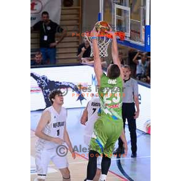 Alen Omic of Slovenia in action during friendly basketball match Slovenia - New Zealand in preparation for EuroBasket 2015, played in Kidričevo, Slovenia on July 30, 2015