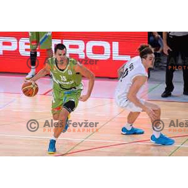 of Slovenia in action during friendly basketball match Slovenia - New Zealand in preparation for EuroBasket 2015, played in Kidričevo, Slovenia on July 30, 2015