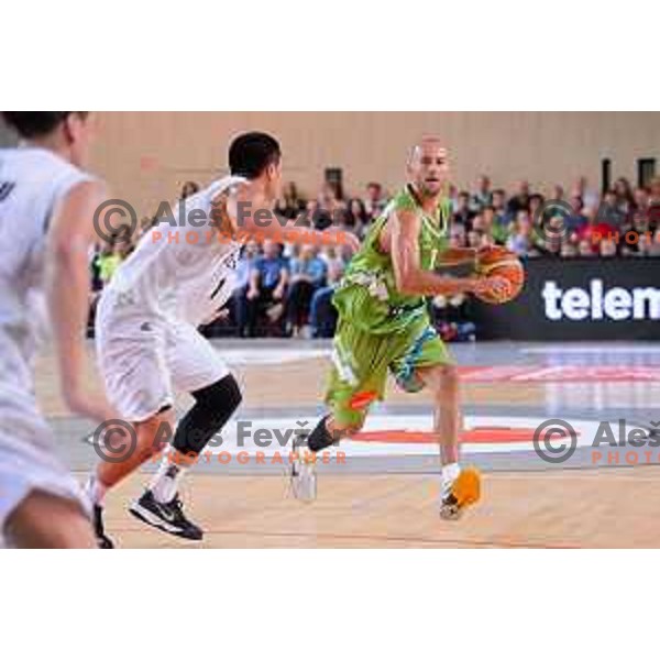 Nebojsa Joksimovic of Slovenia in action during friendly basketball match Slovenia - New Zealand in preparation for EuroBasket 2015, played in Kidričevo, Slovenia on July 30, 2015