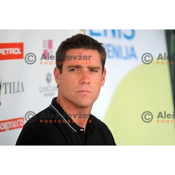 Gregor Krusic at Press conference before ATP Tilia Slovenia Open Challenger in Ljubljana on August 5, 2015