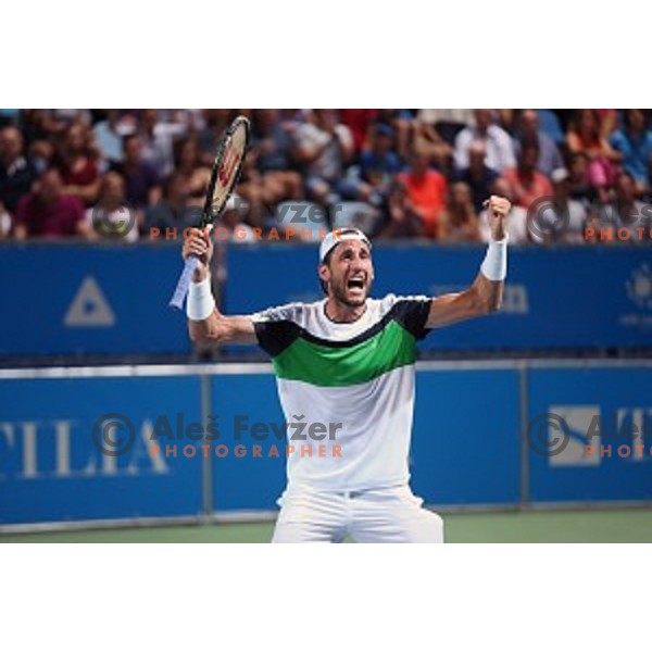 Luca Vanni of Italy, winner of men\'s singles Final at Tilia Slovenia Open, ATP Challenger in SRC Marina, Portoroz on August 15, 2015