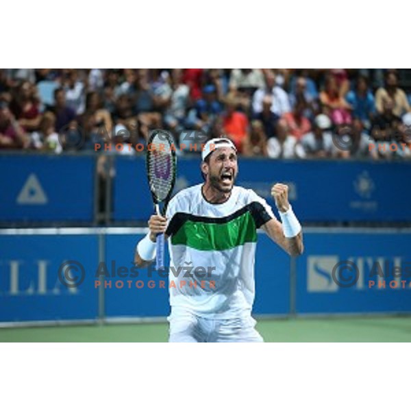 Luca Vanni of Italy, winner of men\'s singles Final at Tilia Slovenia Open, ATP Challenger in SRC Marina, Portoroz on August 15, 2015