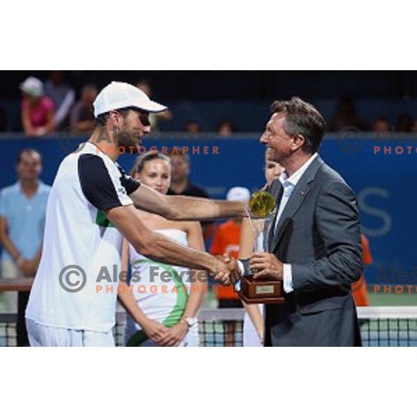 Luca Vanni of Italy, winner of men\'s singles Final at Tilia Slovenia Open, ATP Challenger in SRC Marina, Portoroz on August 15, 2015