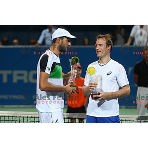 Luca Vanni of Italy, winner of men\'s singles Final at Tilia Slovenia Open, ATP Challenger in SRC Marina, Portoroz on August 15, 2015