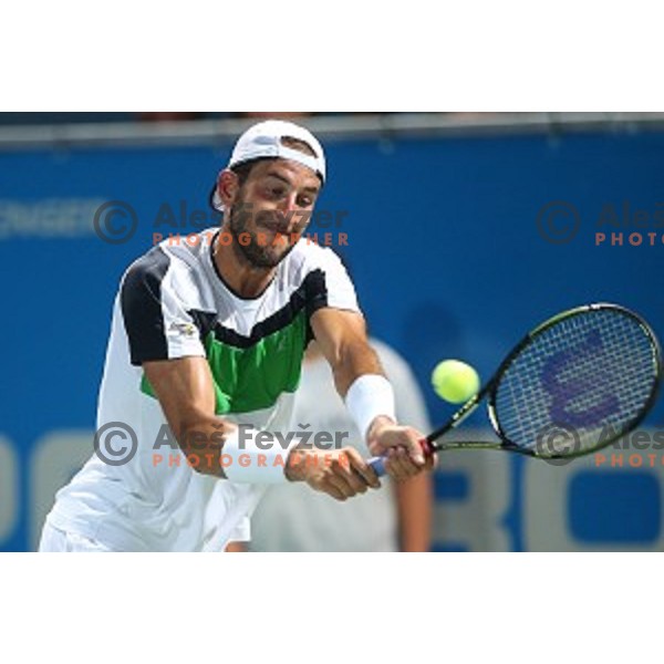 Luca Vanni of Italy, winner of men\'s singles Final at Tilia Slovenia Open, ATP Challenger in SRC Marina, Portoroz on August 15, 2015