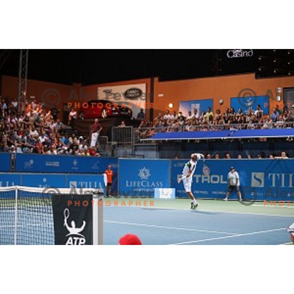 Luca Vanni of Italy, winner of men\'s singles Final at Tilia Slovenia Open, ATP Challenger in SRC Marina, Portoroz on August 15, 2015