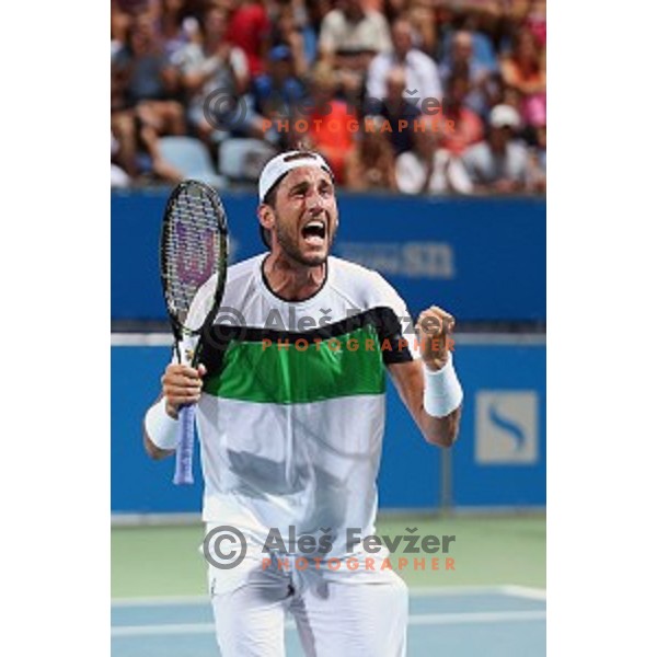 Luca Vanni of Italy, winner of men\'s singles Final at Tilia Slovenia Open, ATP Challenger in SRC Marina, Portoroz on August 15, 2015