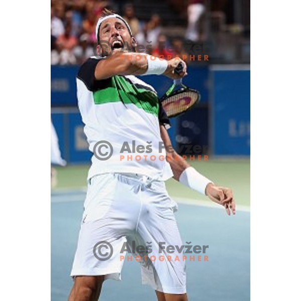 Luca Vanni of Italy, winner of men\'s singles Final at Tilia Slovenia Open, ATP Challenger in SRC Marina, Portoroz on August 15, 2015