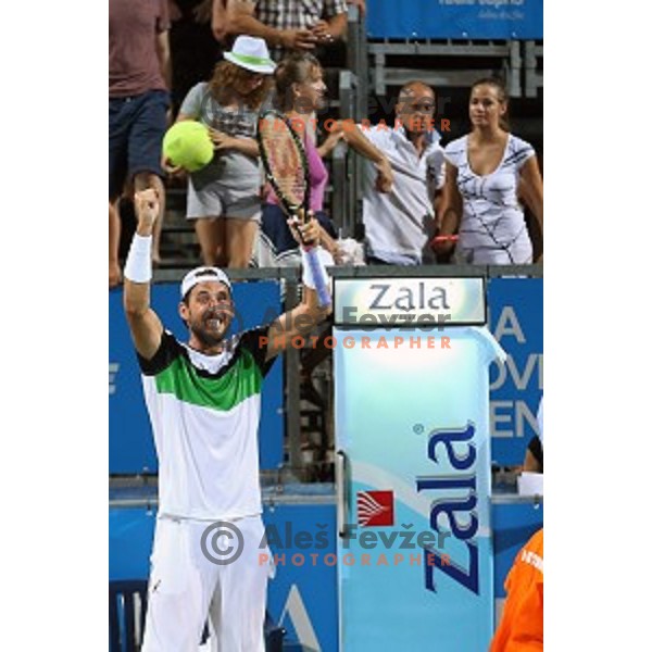 Luca Vanni of Italy, winner of men\'s singles Final at Tilia Slovenia Open, ATP Challenger in SRC Marina, Portoroz on August 15, 2015