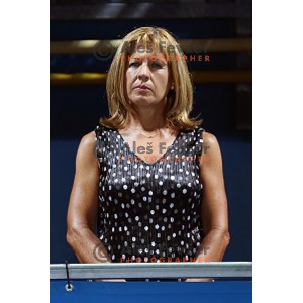Mima Jausevec during the Final of men\'s singles at Tilia Slovenia Open, ATP Challenger in SRC Marina, Portoroz on August 15, 2015