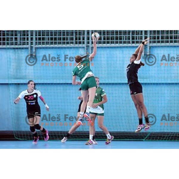 action during Slovenian Super Cup handball match Krim Mercator- Zelene Doline Zalec at SRC Marina, Portoroz on August 29, 2015