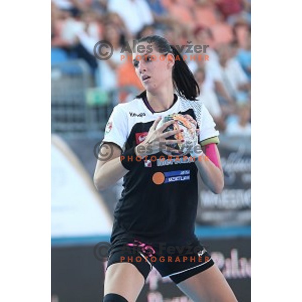 action during Slovenian Super Cup handball match Krim Mercator- Zelene Doline Zalec at SRC Marina, Portoroz on August 29, 2015