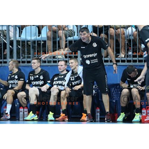 action during Slovenian Super Cup handball match between Celje Pivovarna Lasko and Gorenje Velenje at SRC Marina, Portoroz on August 29, 2015