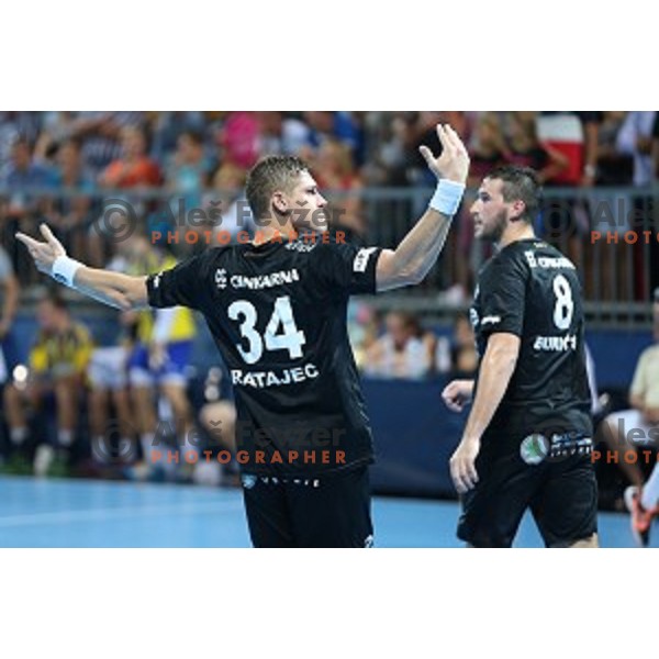 action during Slovenian Super Cup handball match between Celje Pivovarna Lasko and Gorenje Velenje at SRC Marina, Portoroz on August 29, 2015