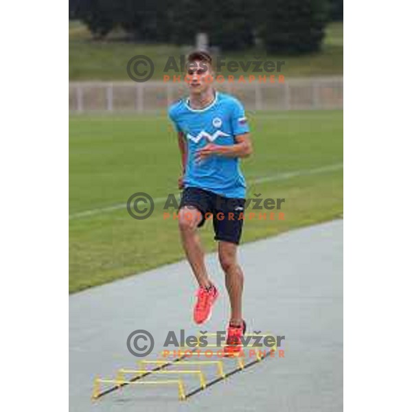 Gregor Grahovac during practice session at Rogla ( 1511m altitude ) , Slovenia on July 16, 2015