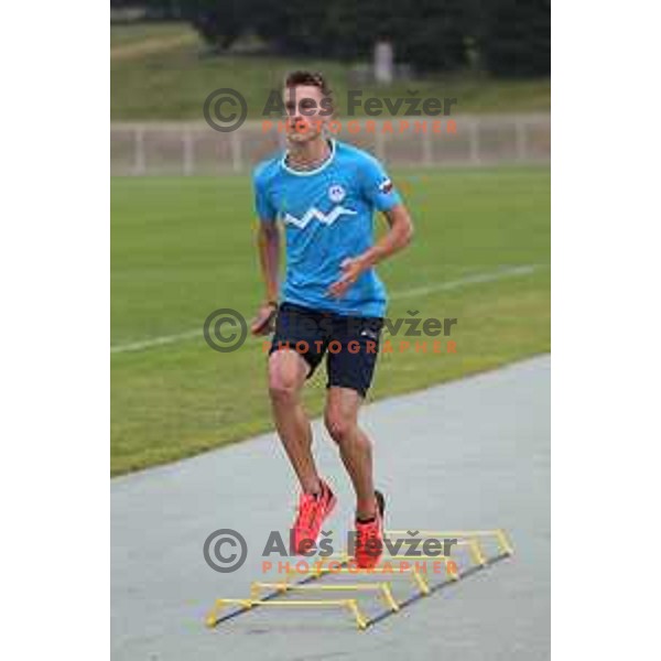 Gregor Grahovac during practice session at Rogla ( 1511m altitude ) , Slovenia on July 16, 2015