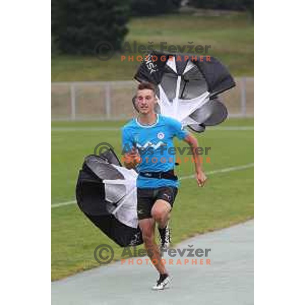 Gregor Grahovac during practice session at Rogla ( 1511m altitude ) , Slovenia on July 16, 2015