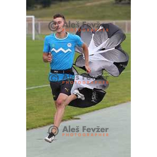 Gregor Grahovac during practice session at Rogla ( 1511m altitude ) , Slovenia on July 16, 2015
