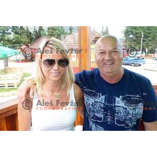 Jolanda Ceplak and Tomo Popetru at Rogla ( 1511m altitude ) , Slovenia on July 16, 2015